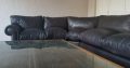 Corner Full Leather dark brown couch for sale 300 cm long